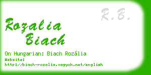 rozalia biach business card